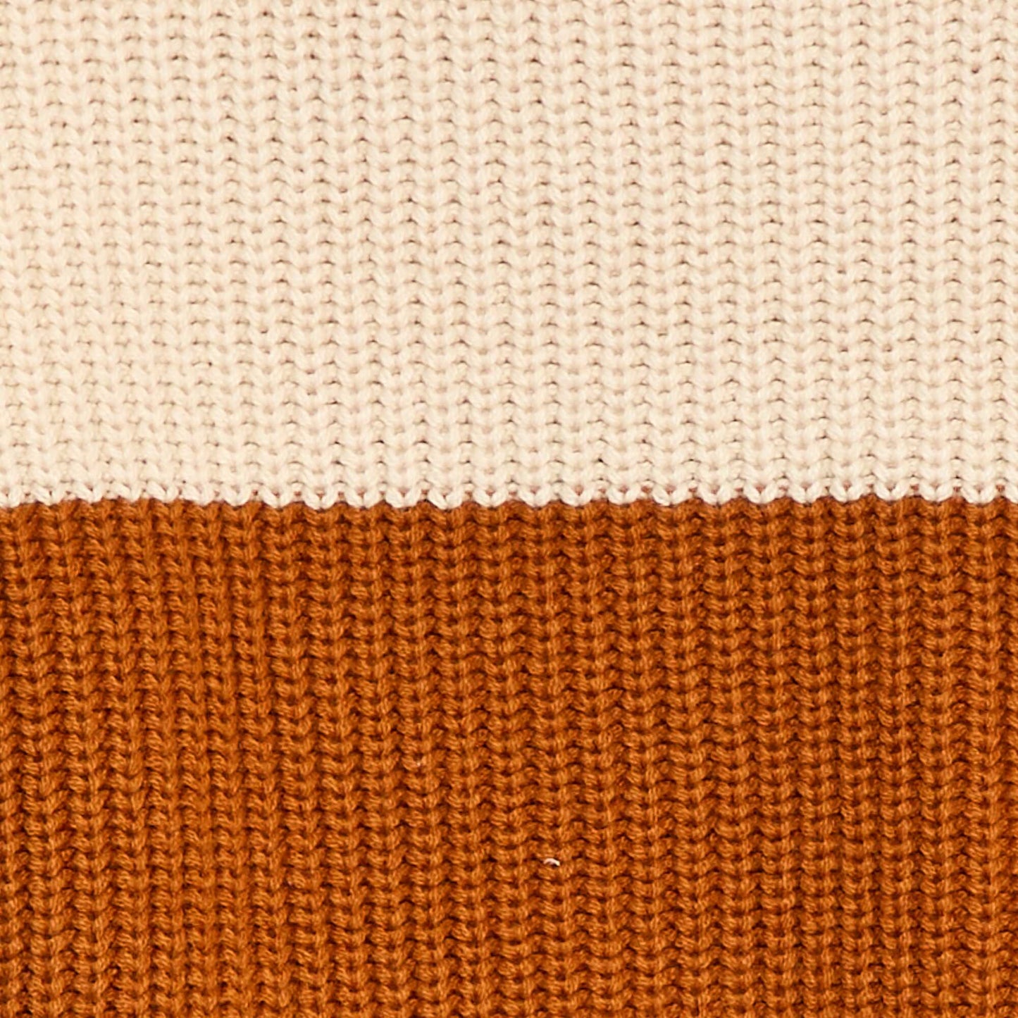 Pull tricoté en color block BEIGE