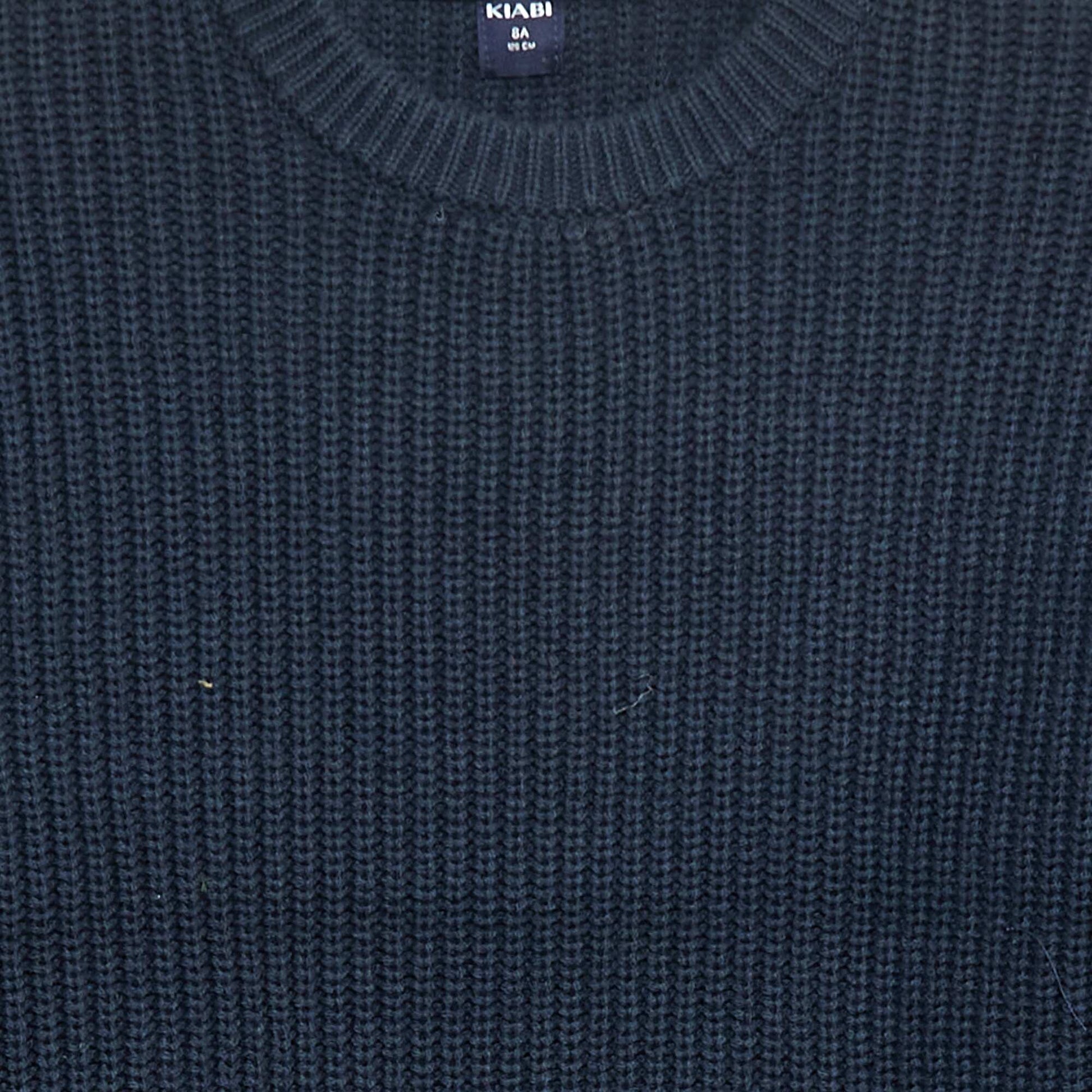 Pull tricoté en color block BLEU