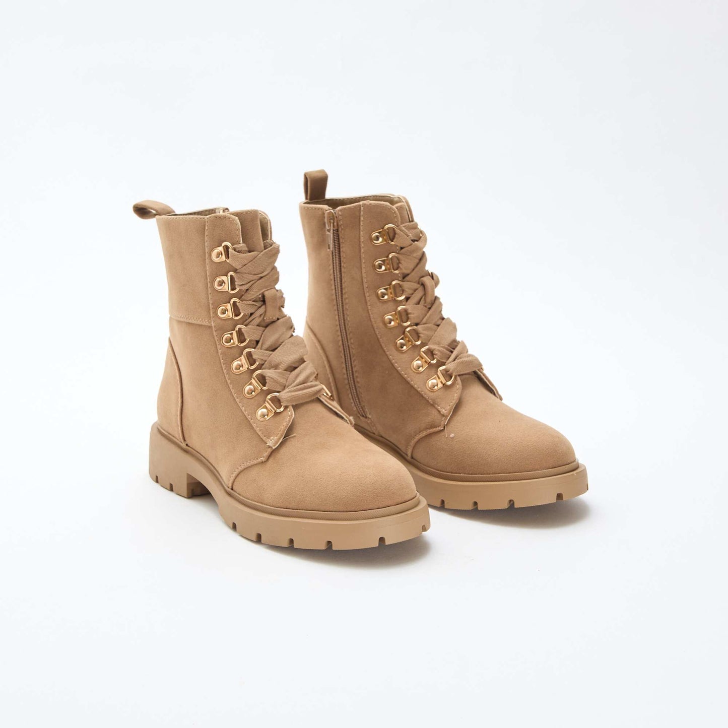 Chaussures de trekking avec œillets dorés BEIGE