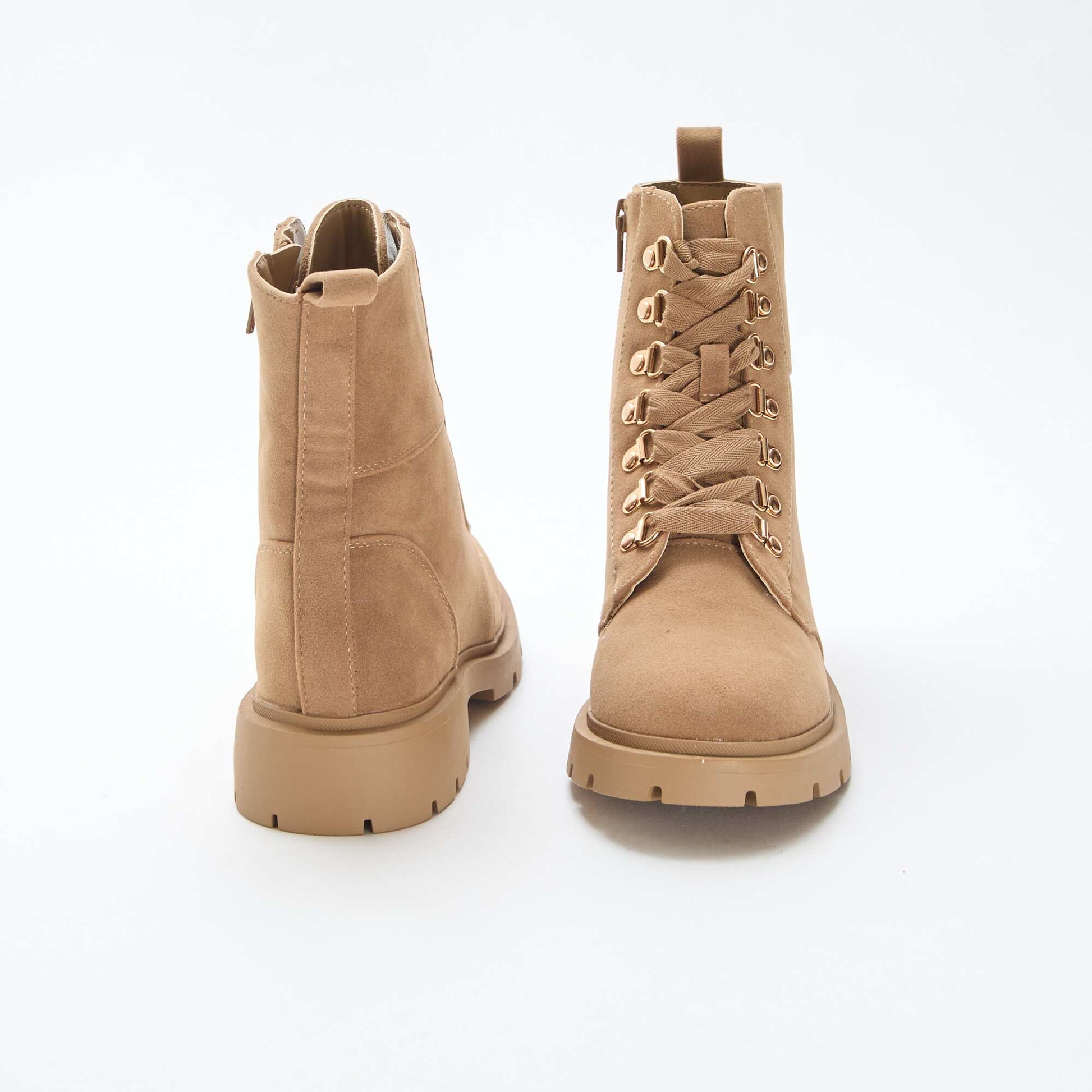 Chaussures de trekking avec œillets dorés BEIGE