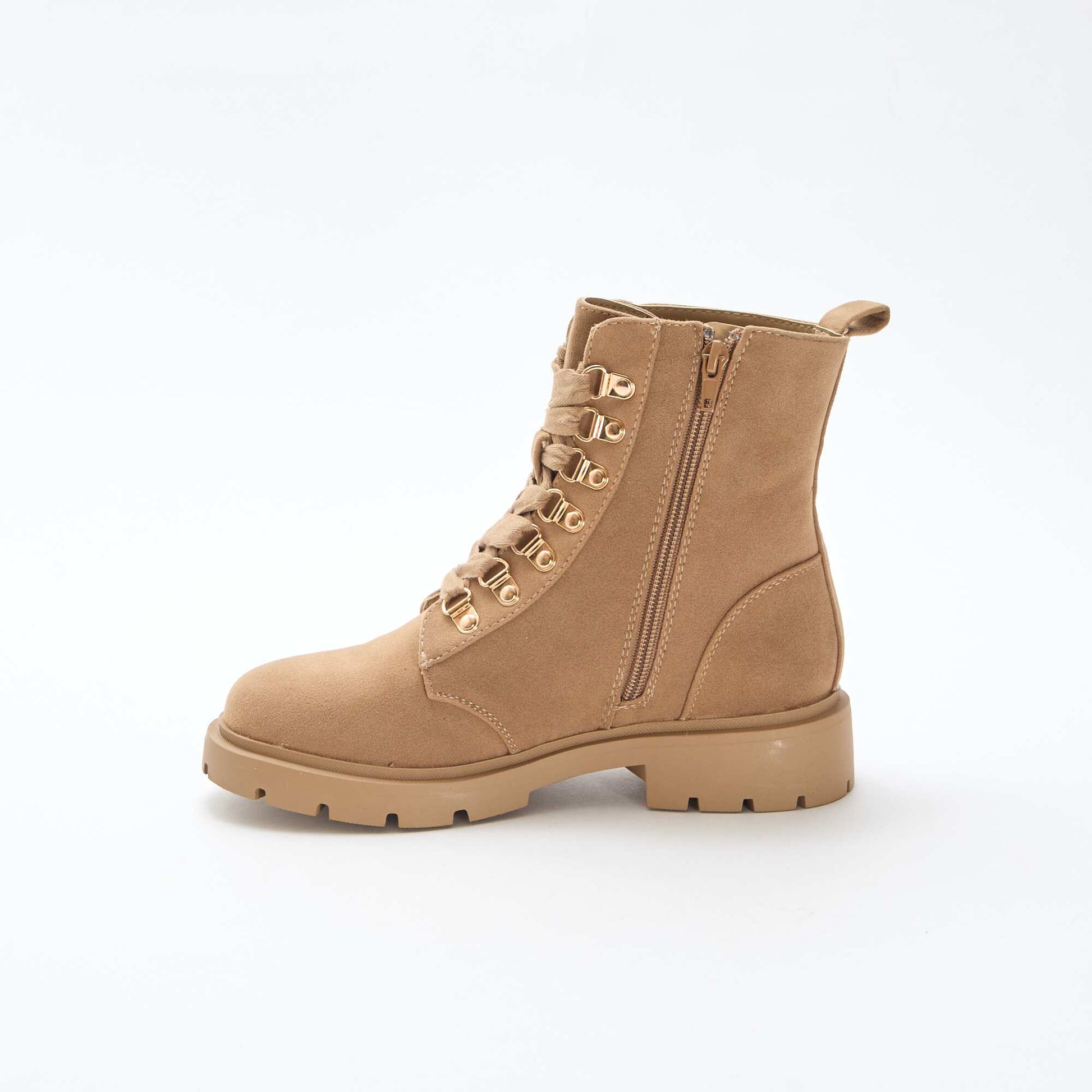 Chaussures de trekking avec œillets dorés BEIGE
