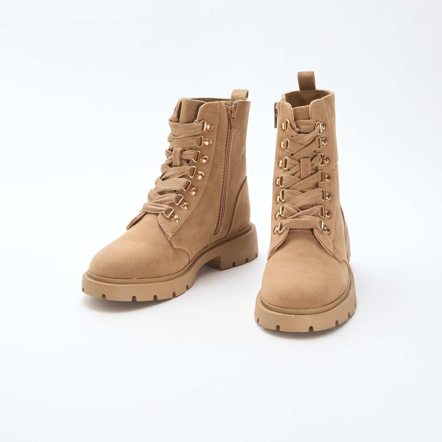 Chaussures de trekking avec œillets dorés BEIGE