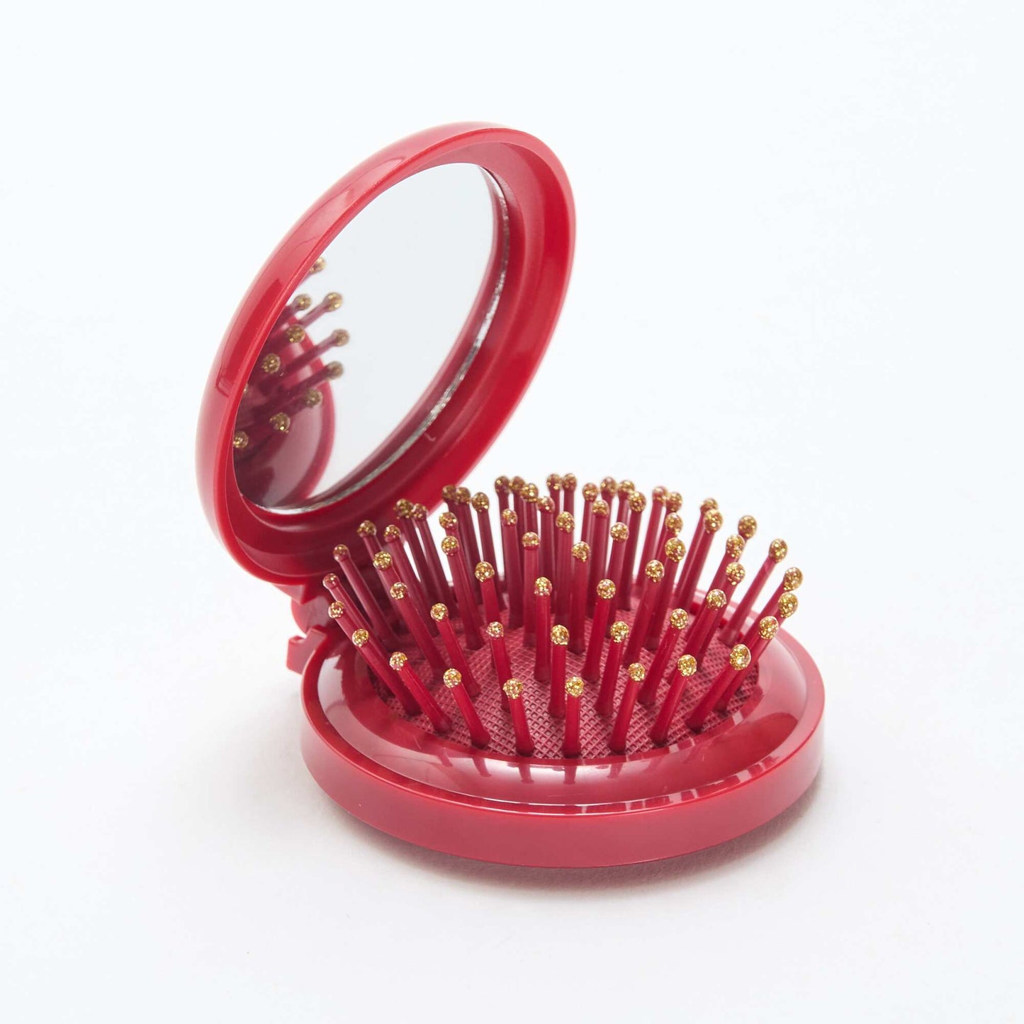 Pochette chouchou + pince cheveux + brosse 'Disney' 'Stitch' ROUGE