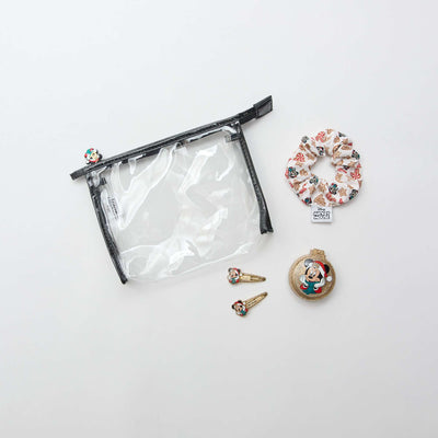 Pochette chouchou + pince cheveux + brosse 'Disney' 'Minnie' NOIR
