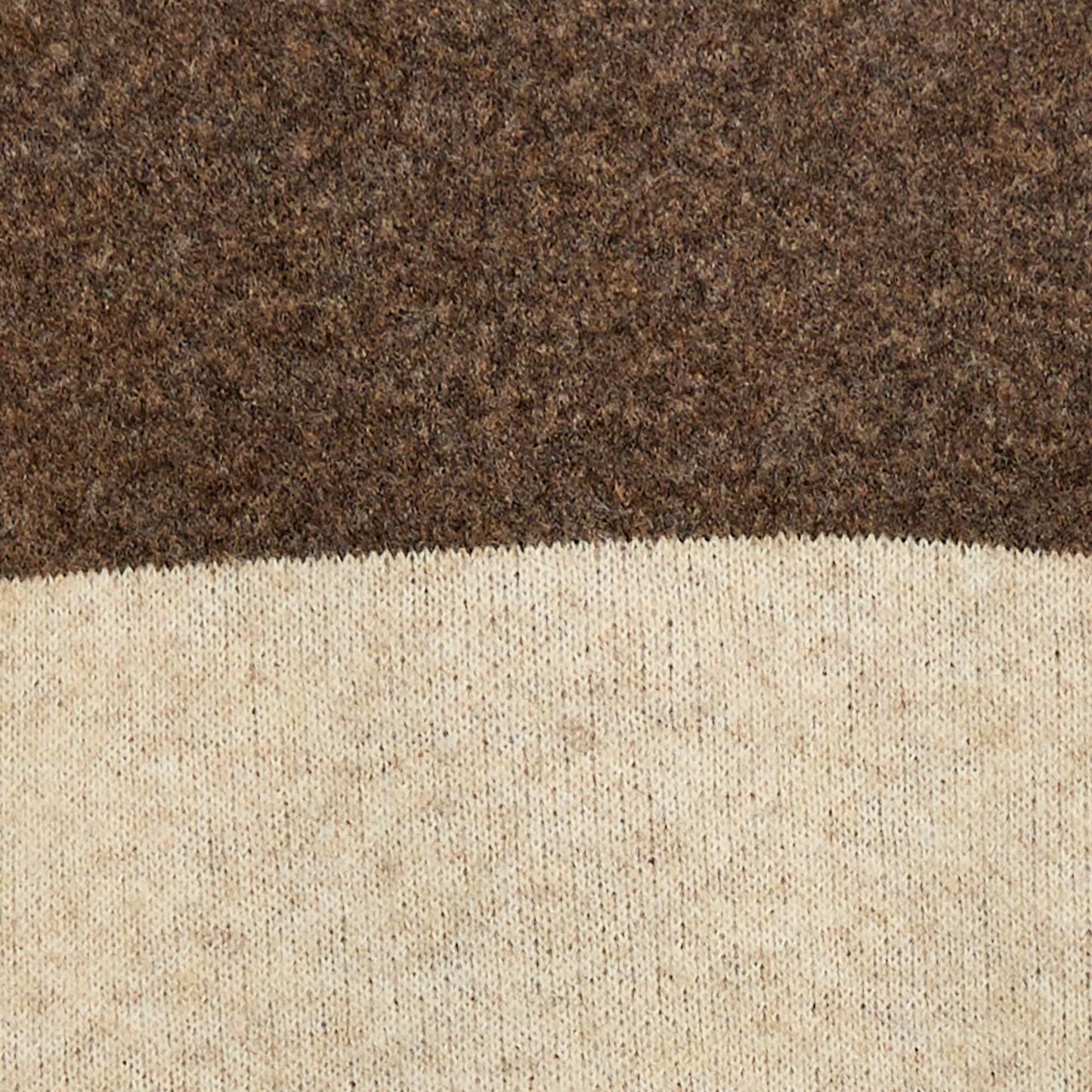 Pull à capuche color bloc MARRON
