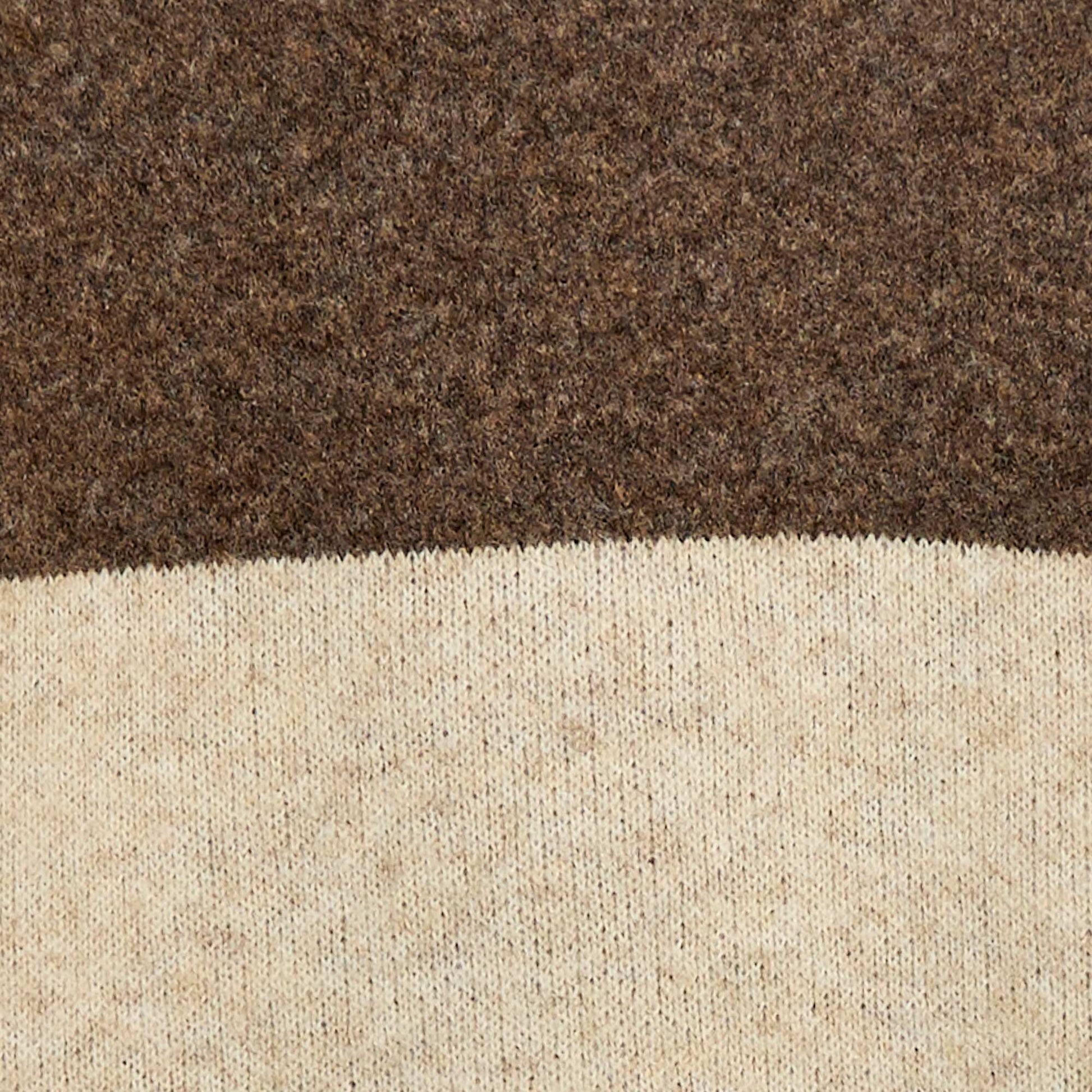 Pull à capuche color bloc MARRON