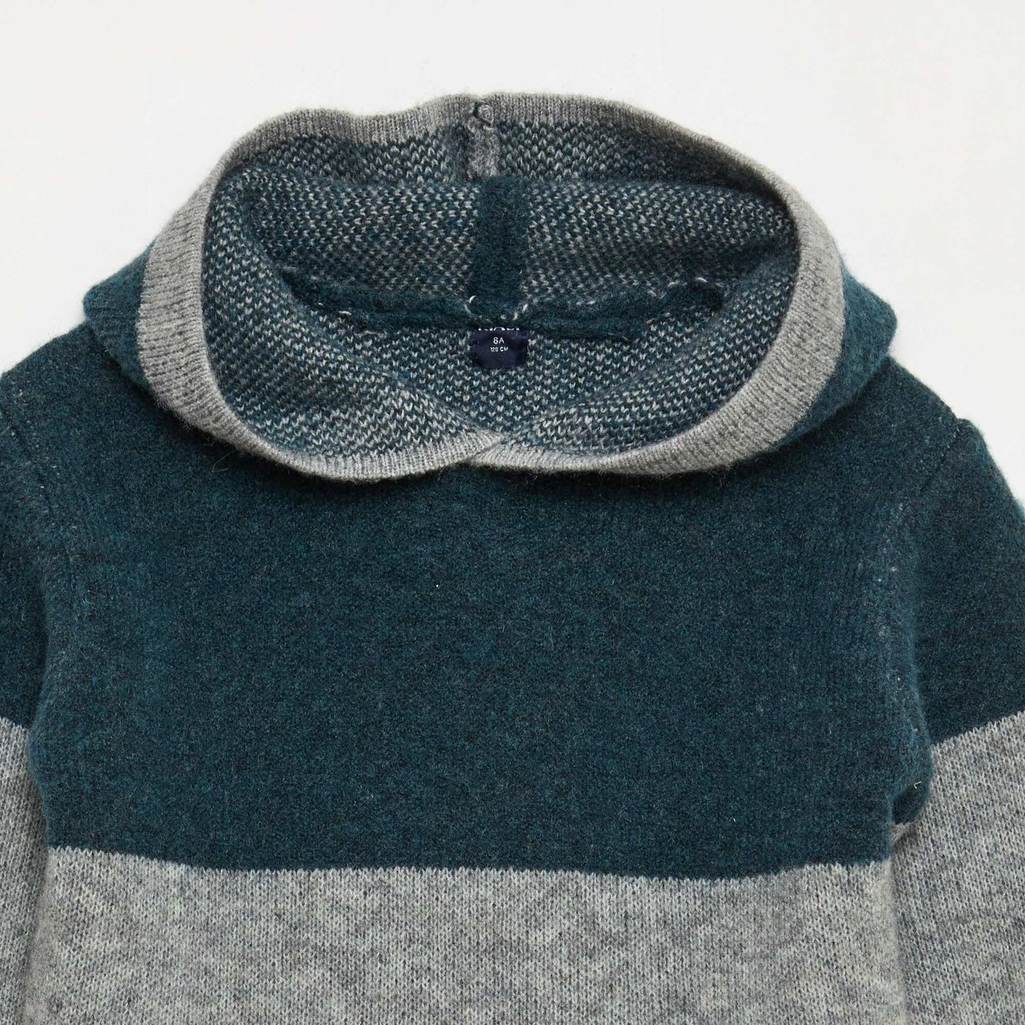 Pull à capuche color bloc GRIS