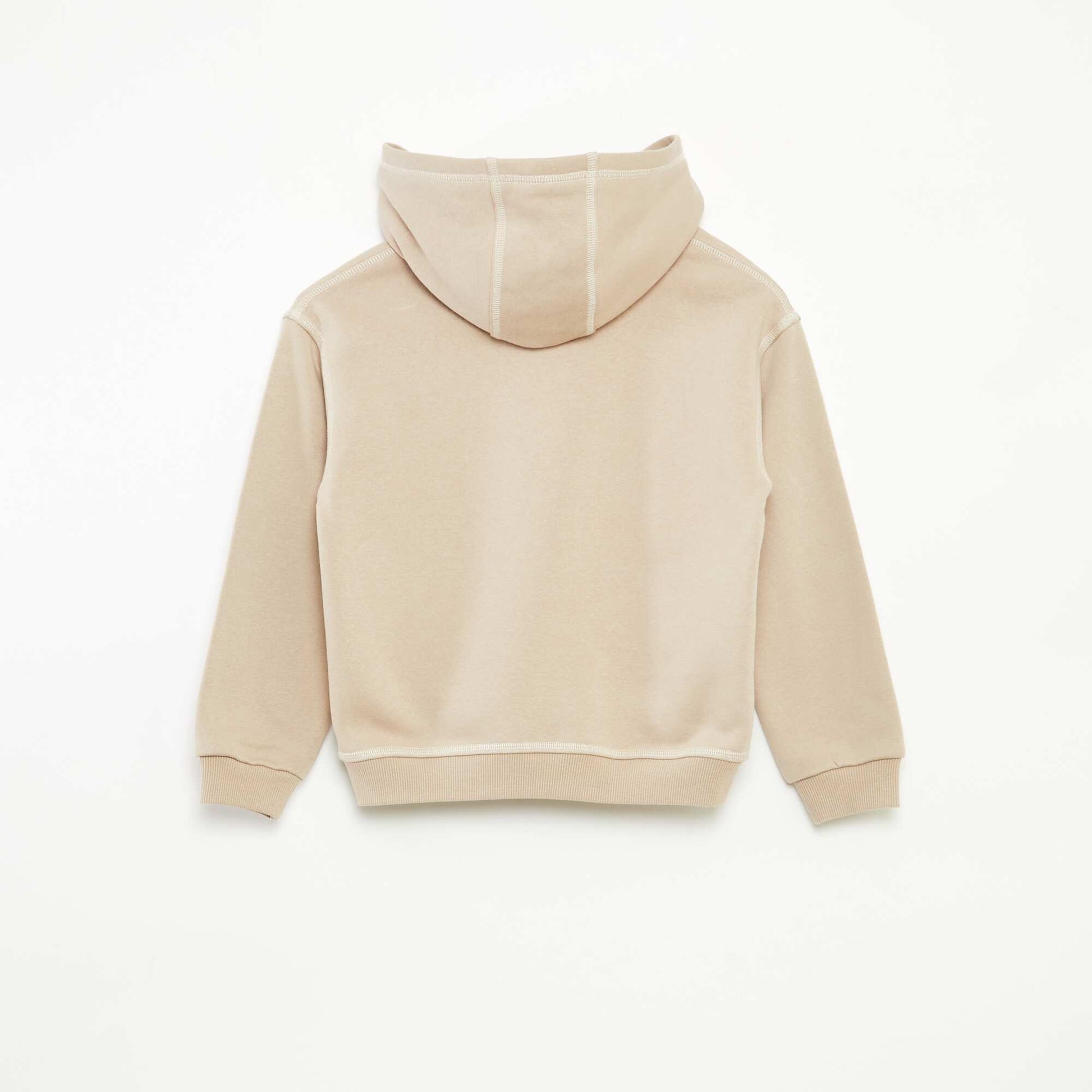 Sweat à capuche imprimé BEIGE