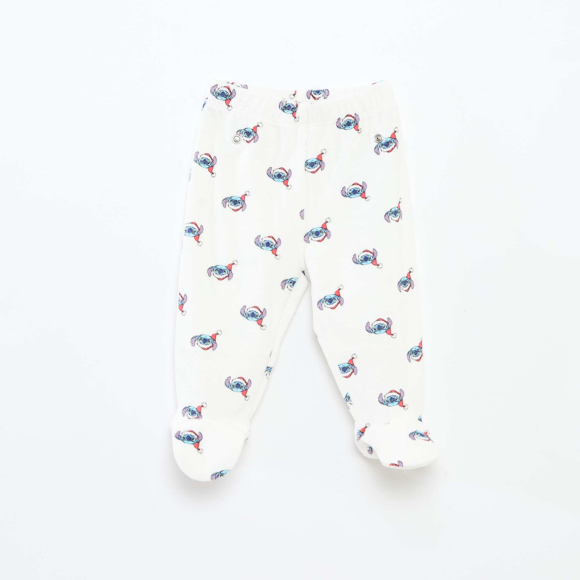 Ensemble de pyjama Noël imprimé 'Disney' 'Stitch' en coton ROUGE