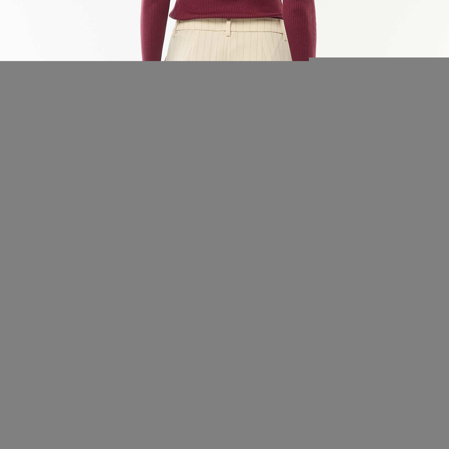 Pantalon large fluide uni BEIGE