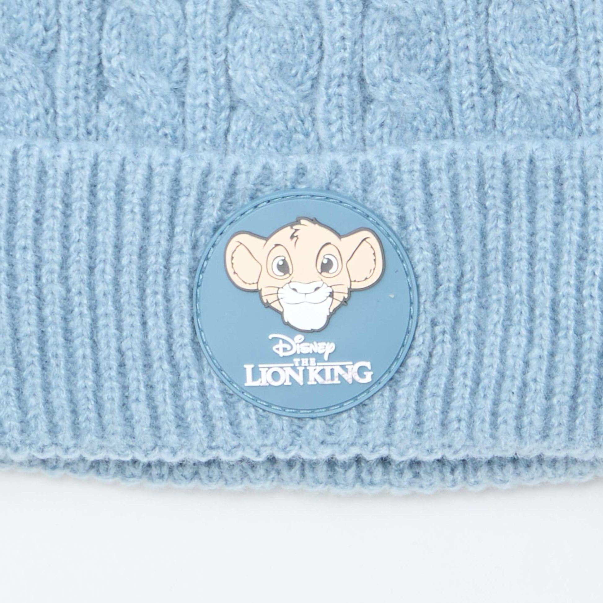 Bonnet côtelé et torsadé 'Simba' 'Disney' BLEU