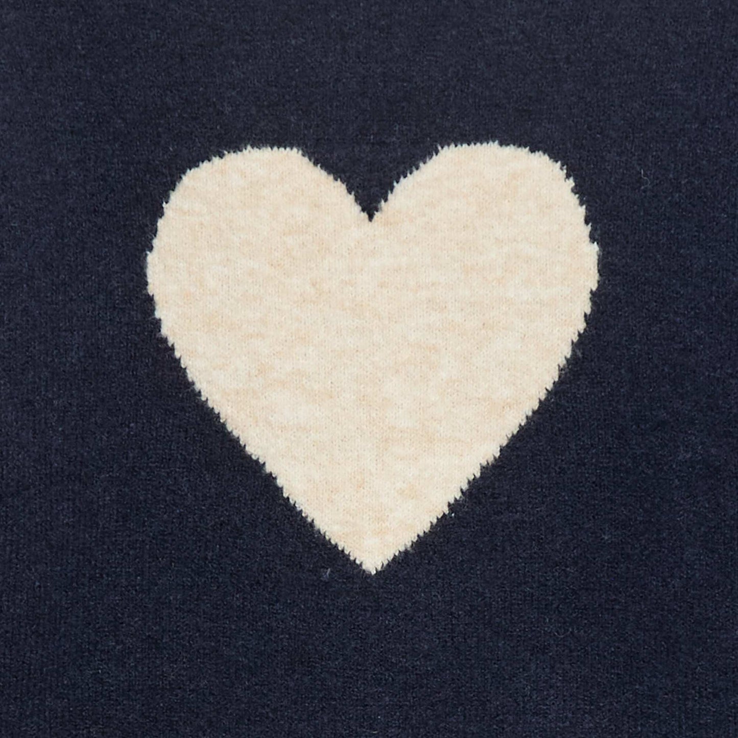 Pull col rond à motif BLEU