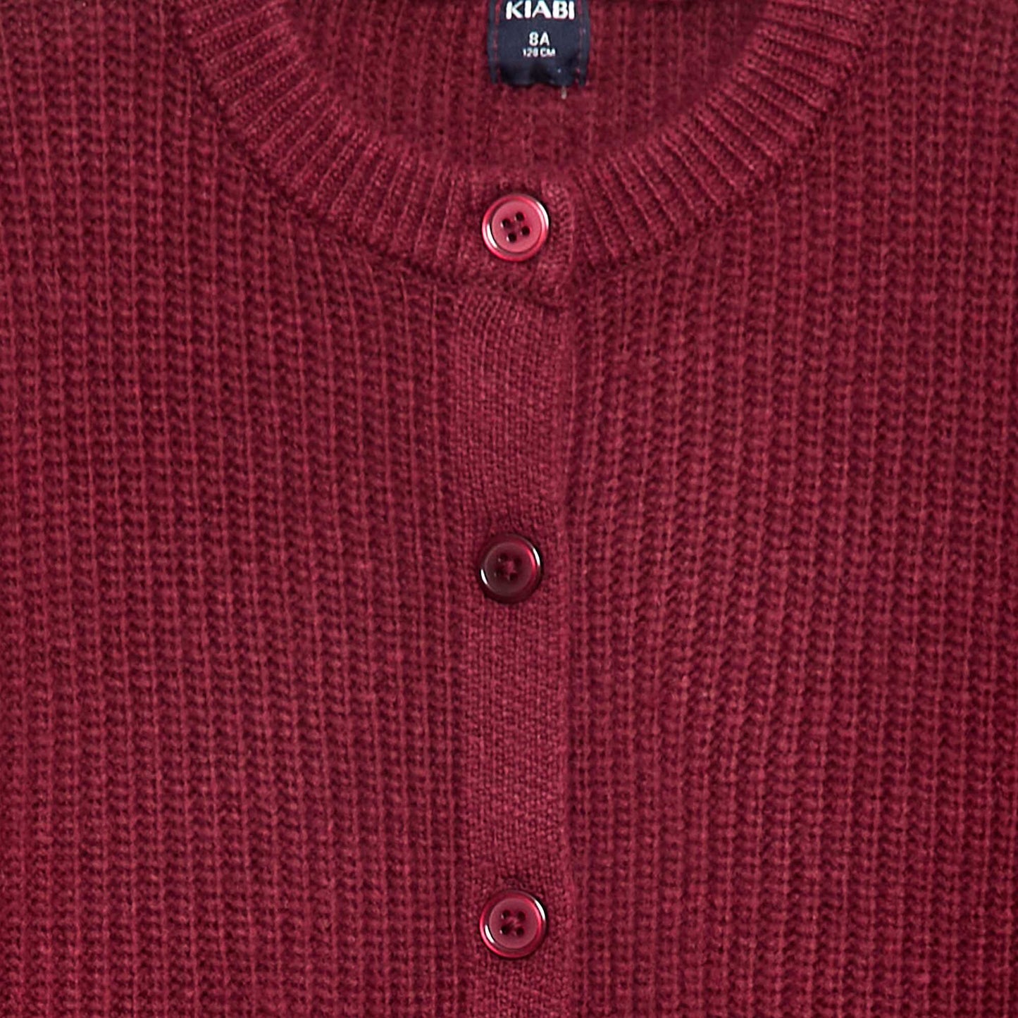 Gilet en maille tricot grosse jauge uni ROUGE