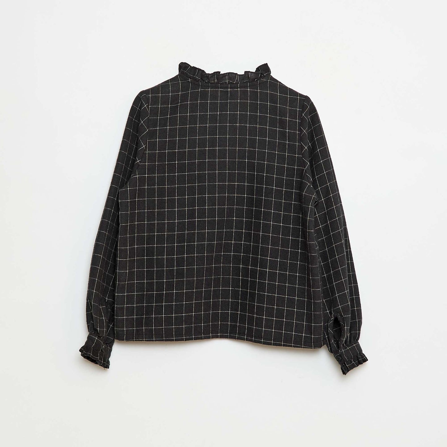 Chemise victorienne à carreaux GRIS