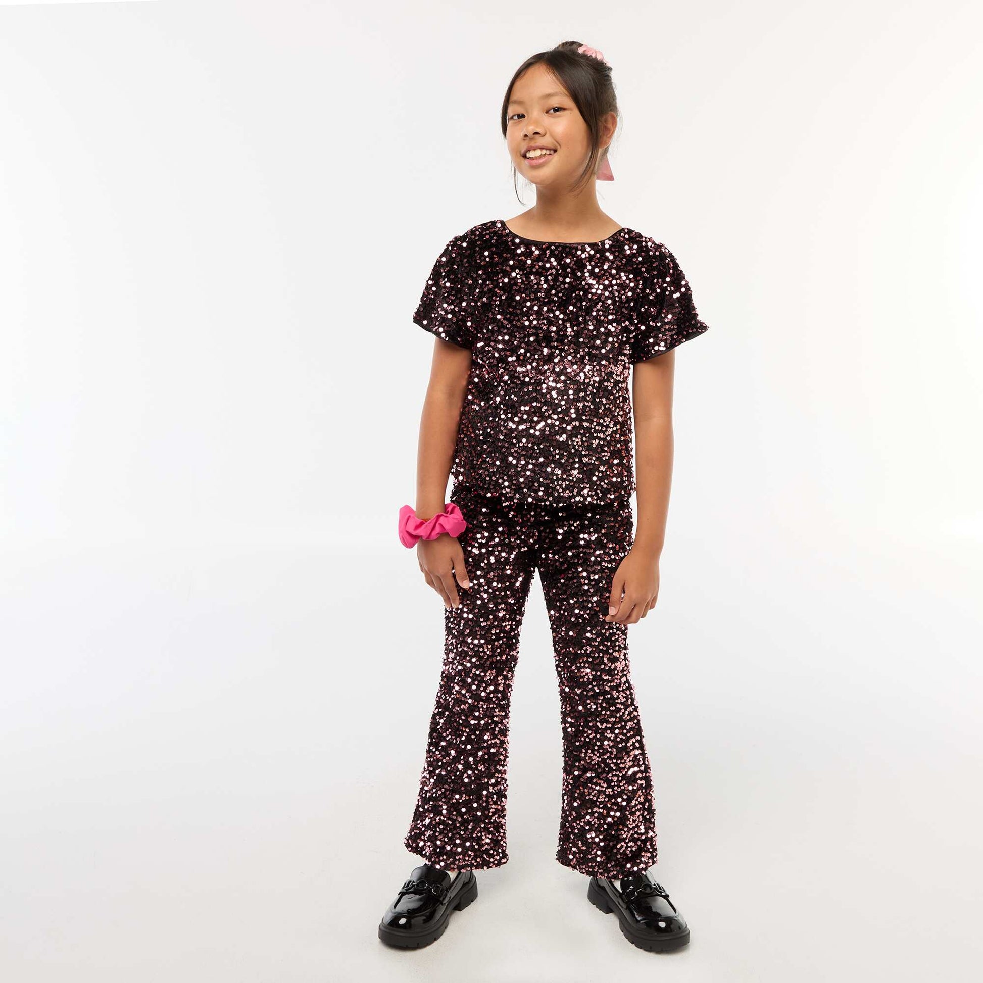 Pantalon brillant flare fit ROSE