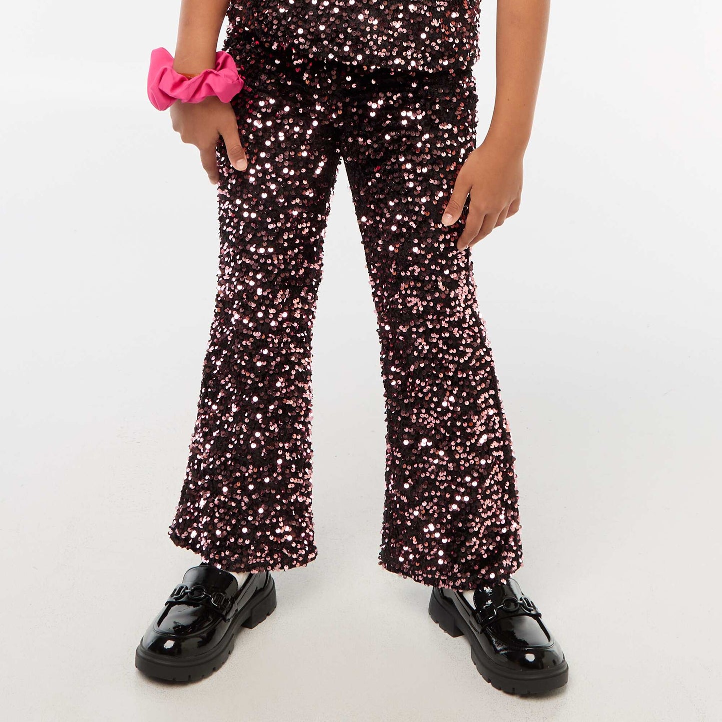 Pantalon brillant flare fit ROSE