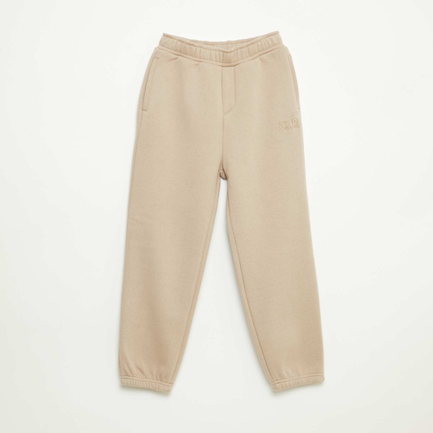 Jogging chaud uni avec doublure polaire BEIGE