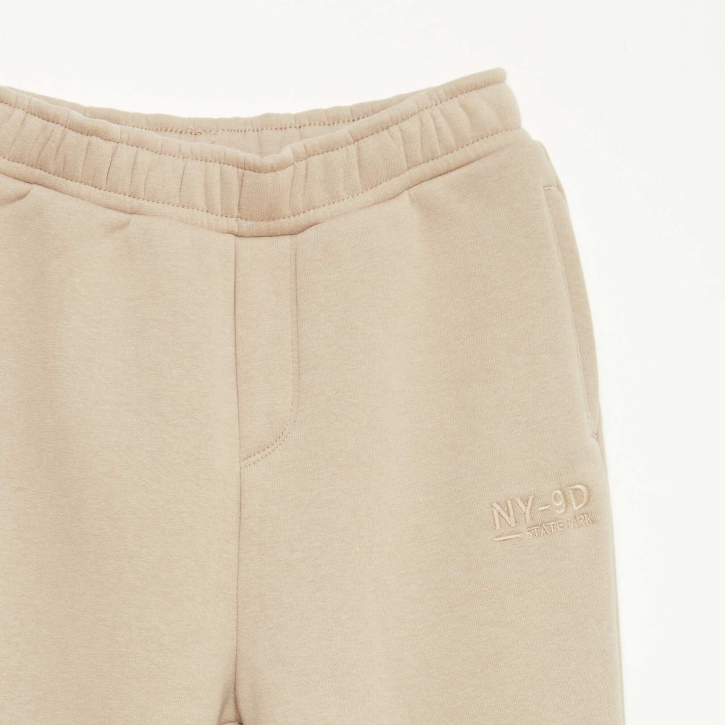 Jogging chaud uni avec doublure polaire BEIGE