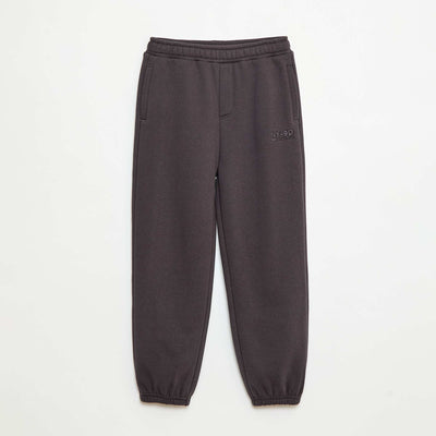 Jogging chaud uni avec doublure polaire GRIS
