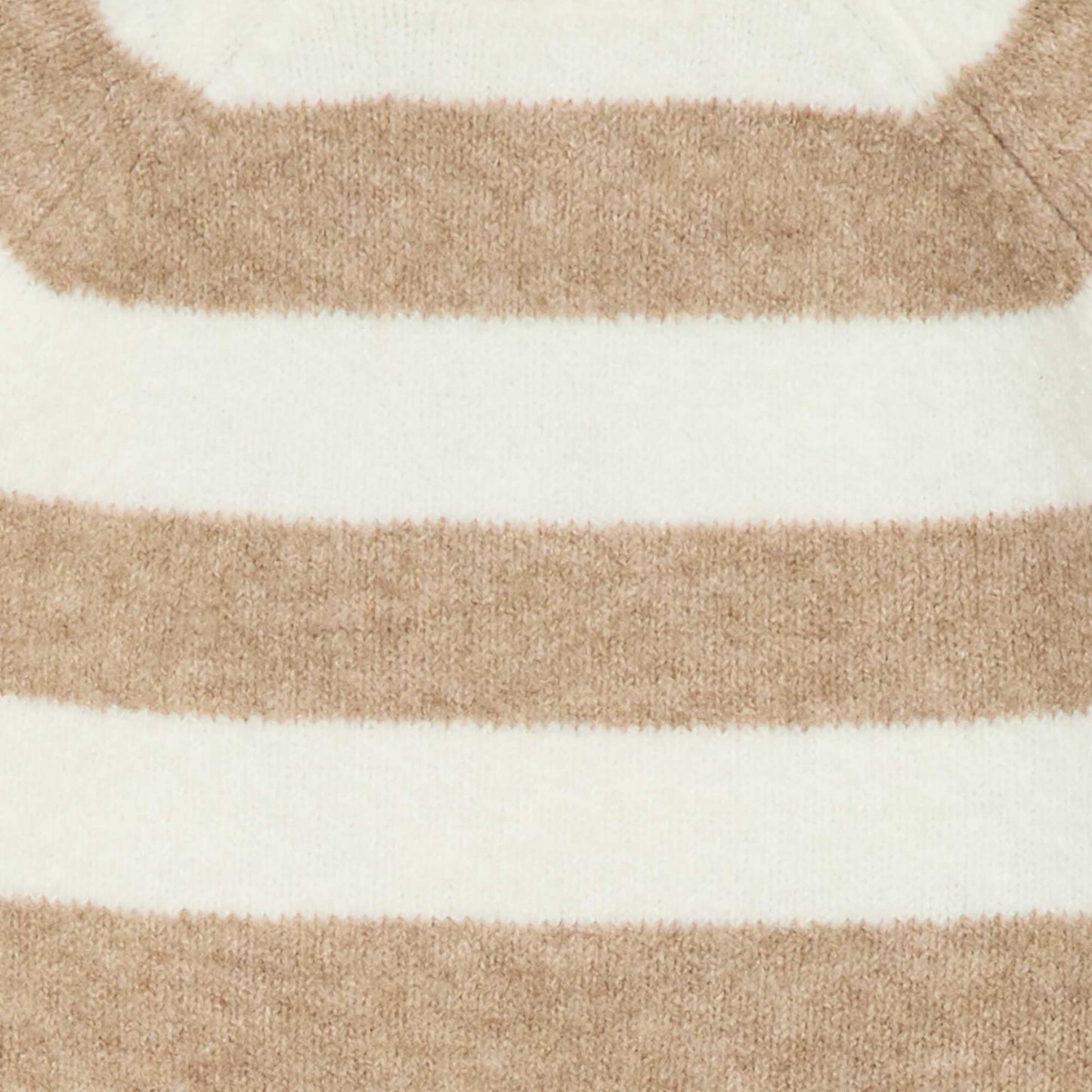 Pull jacquard rayé BLANC