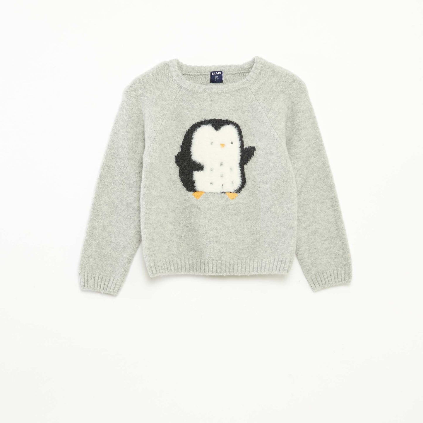 Pull jacquard 'pingouin' GRIS