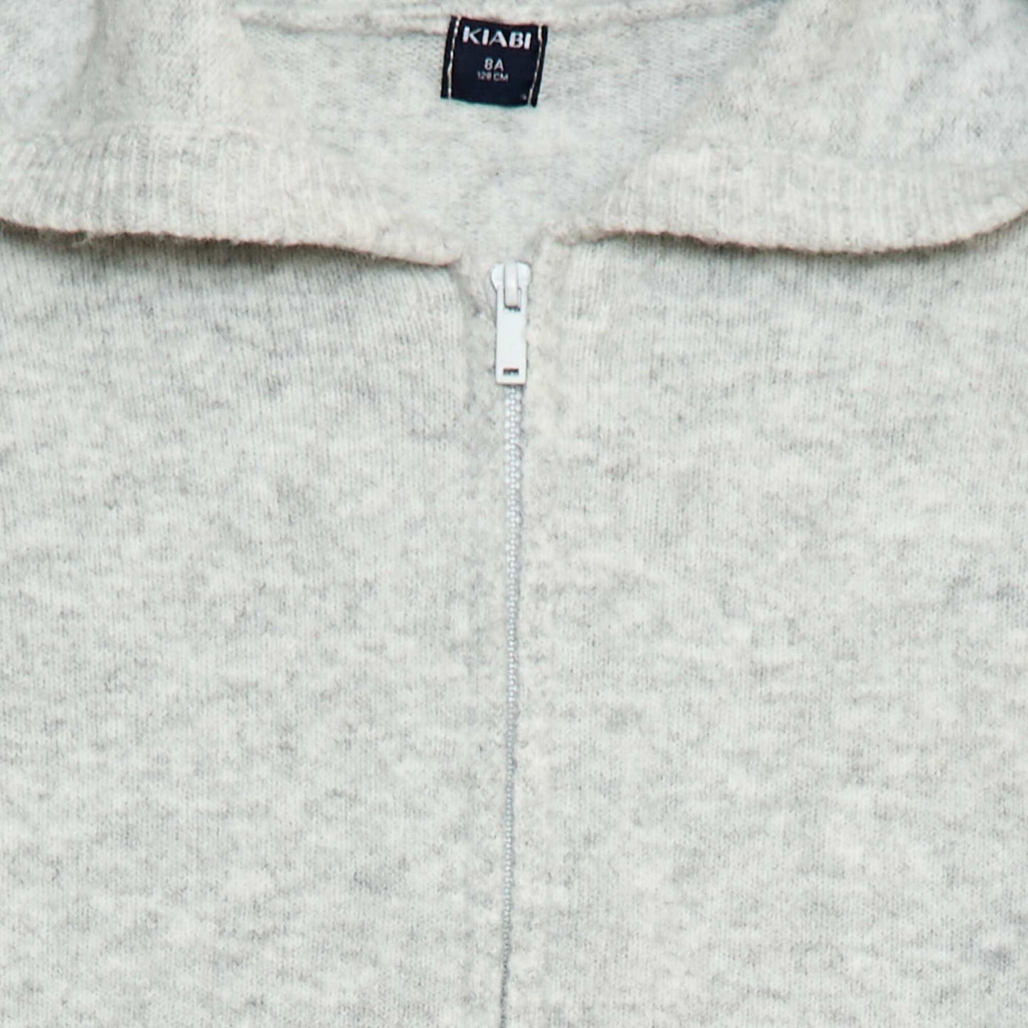 Gilet à capuche en maille chinée GRIS