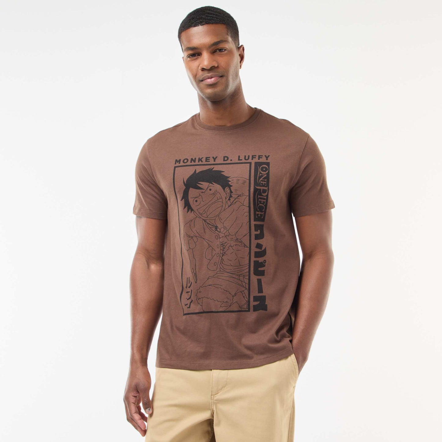T-shirt 'One Piece' à manches courtes MARRON