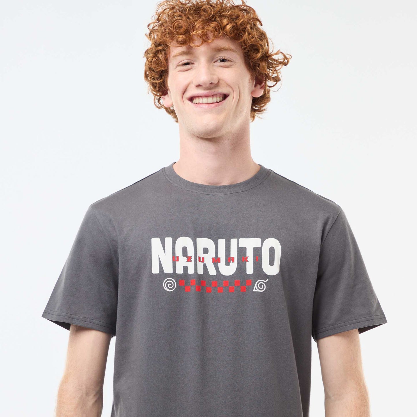 T-shirt 'Sahinler' 'Naruto' en coton GRIS