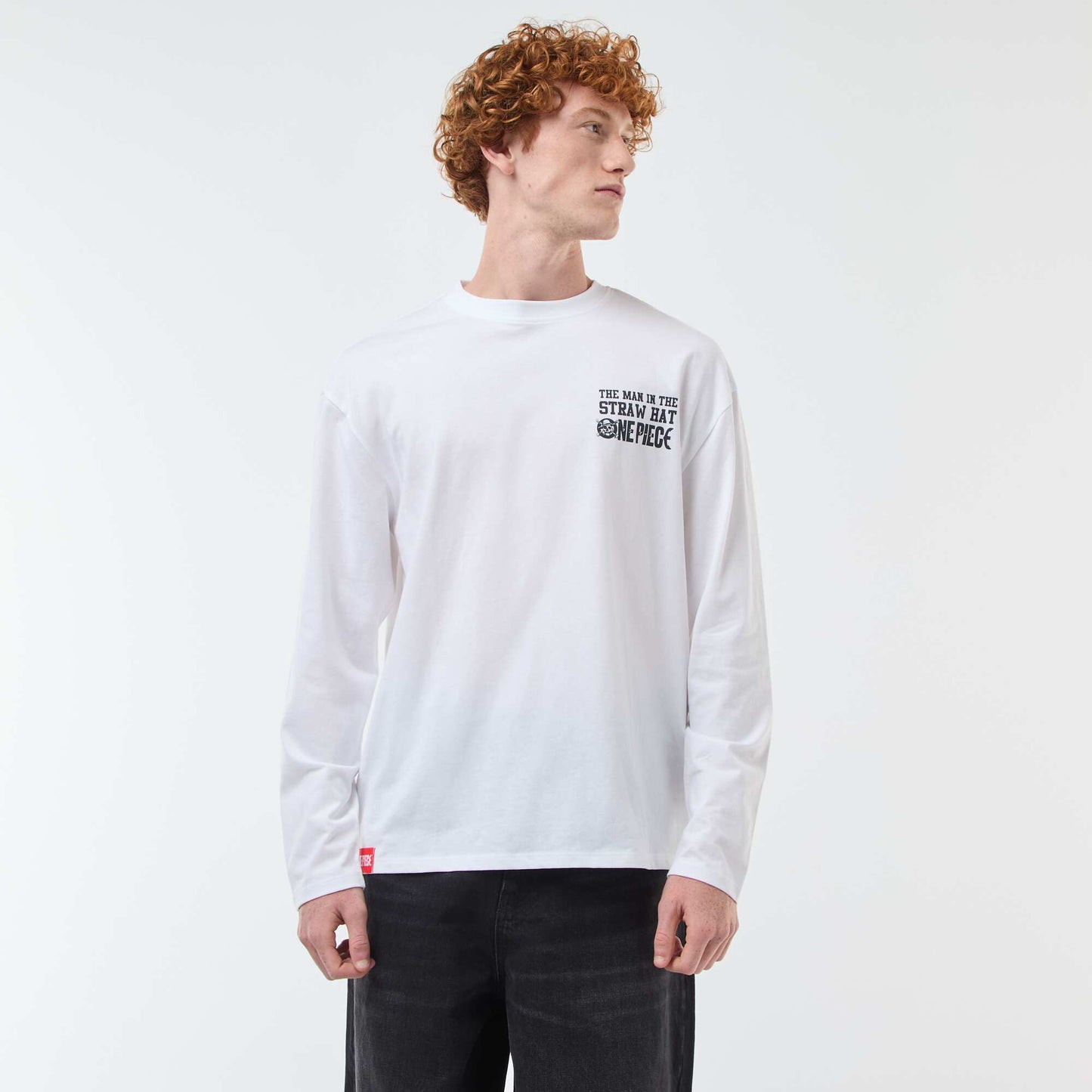 T-shirt 'fashion UK' One piece' manches courtes BLANC