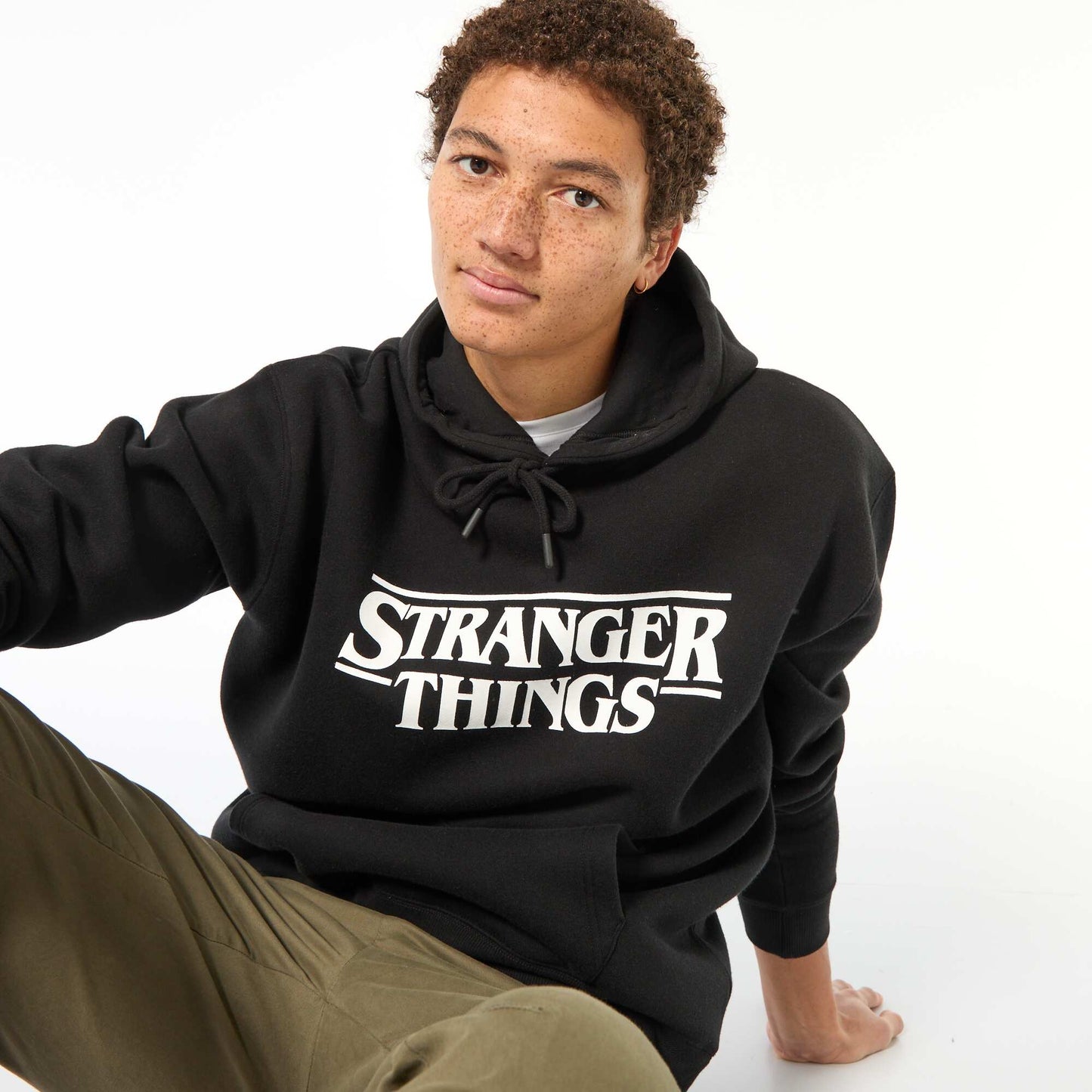 Sweat à capuche 'Stranger Things' NOIR