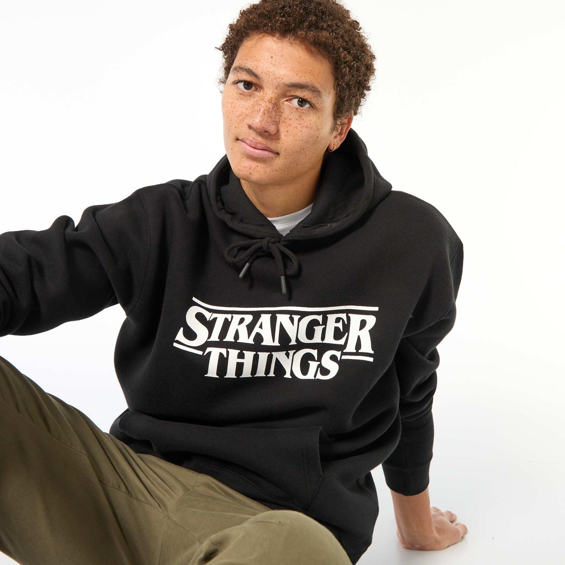 Sweat à capuche 'Stranger Things' NOIR