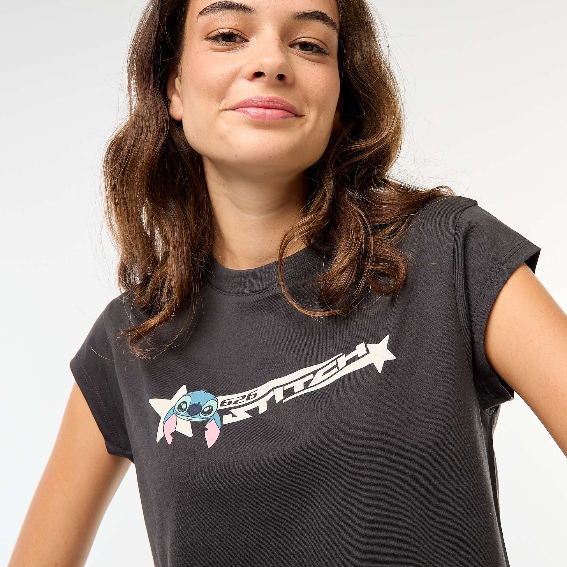 T-shirt court 'Stitch' NOIR