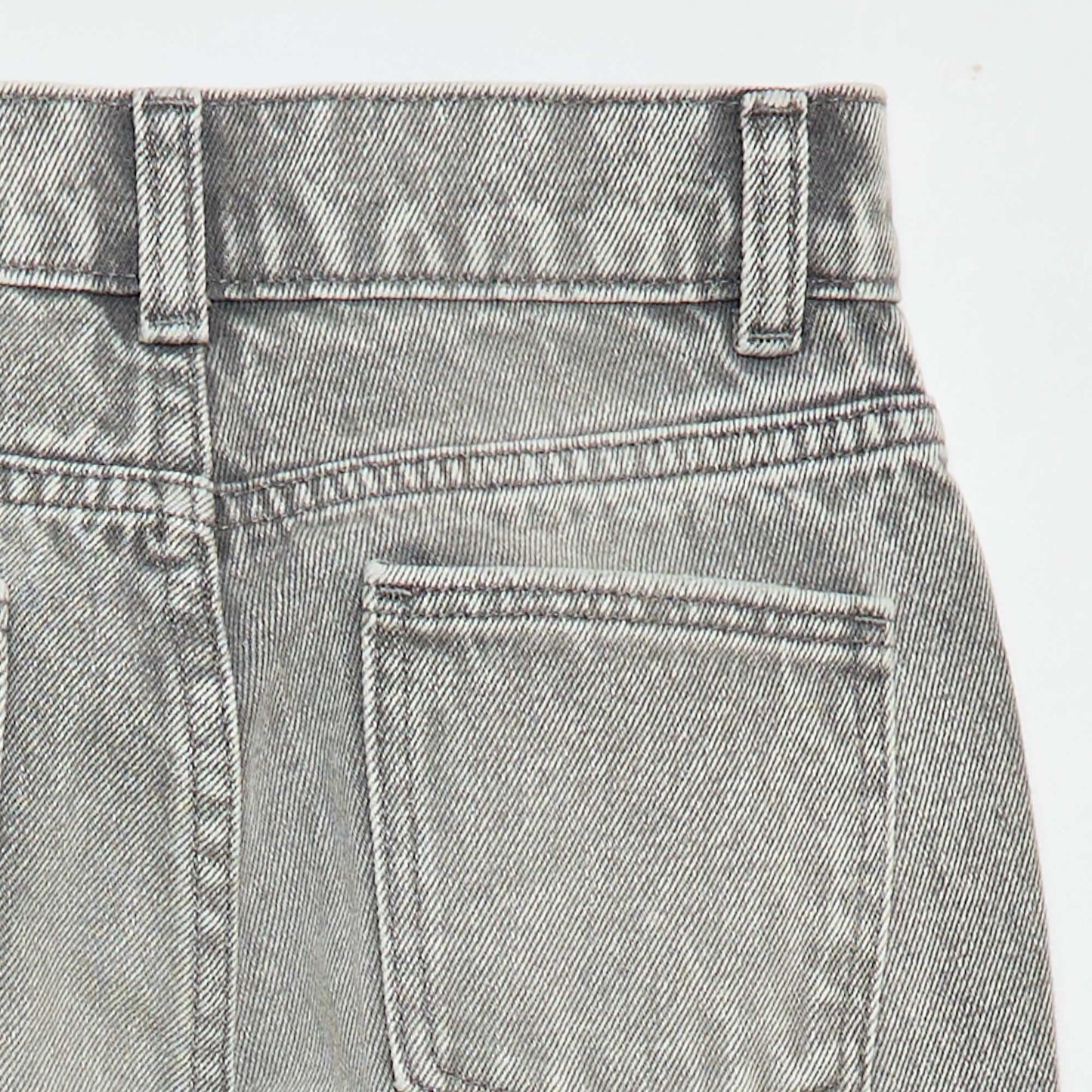 Pantalon en denim à taille haute GRIS