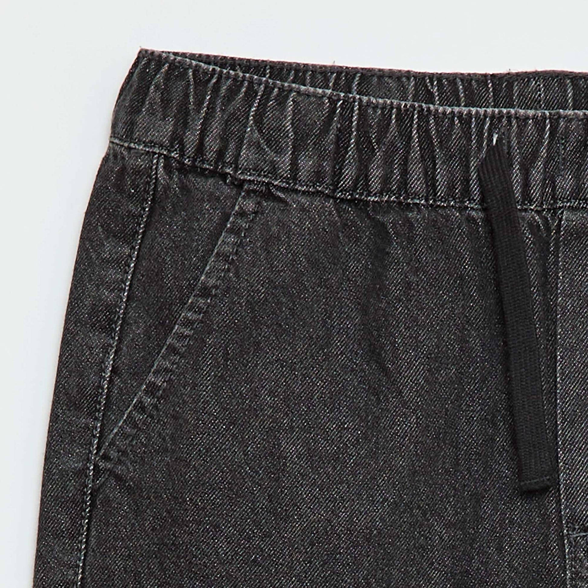 Pantalon denim coupe jogger GRIS
