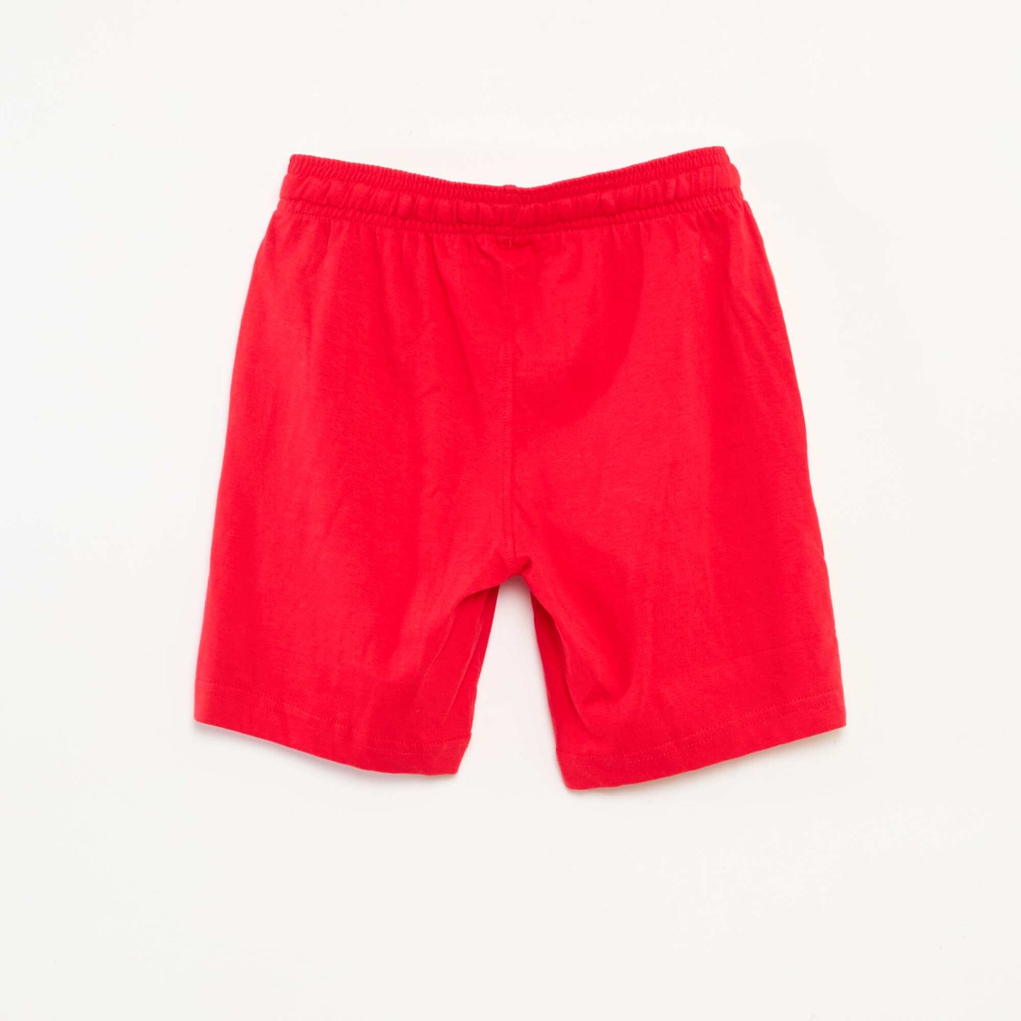 Short en jersey coton uni ROUGE