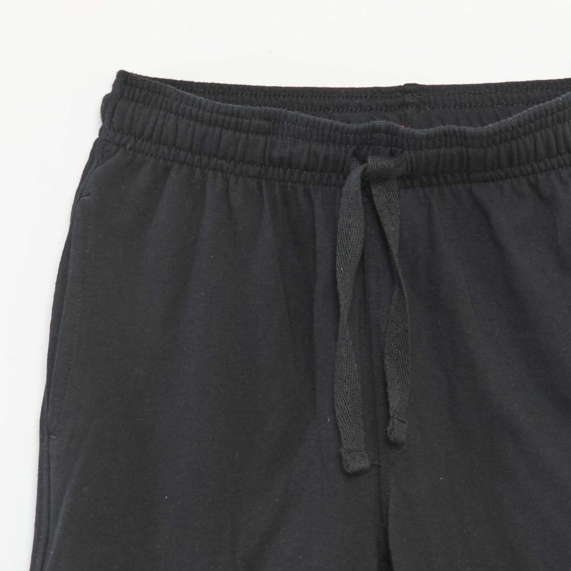 Short en jersey coton uni NOIR
