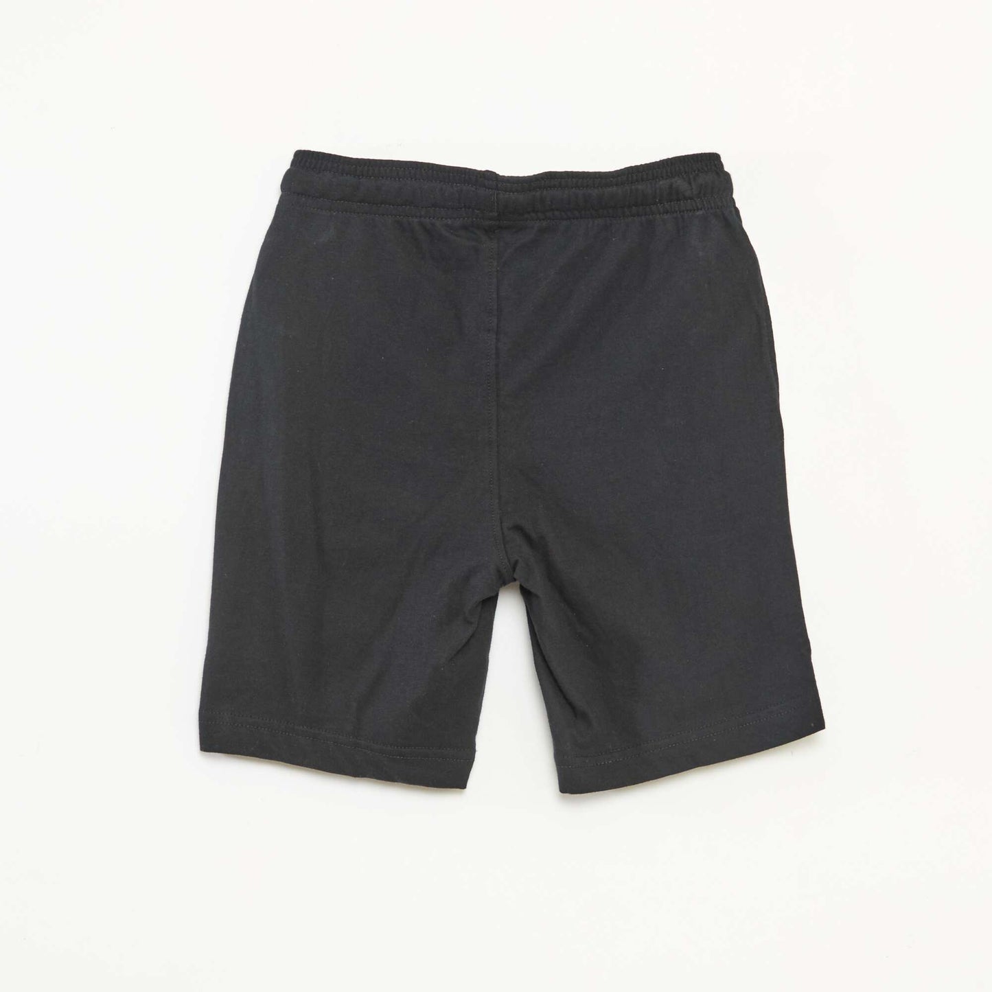 Short en jersey coton uni NOIR