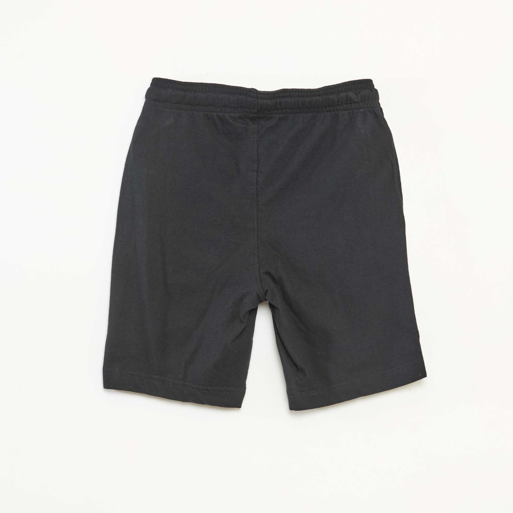 Short en jersey coton uni NOIR