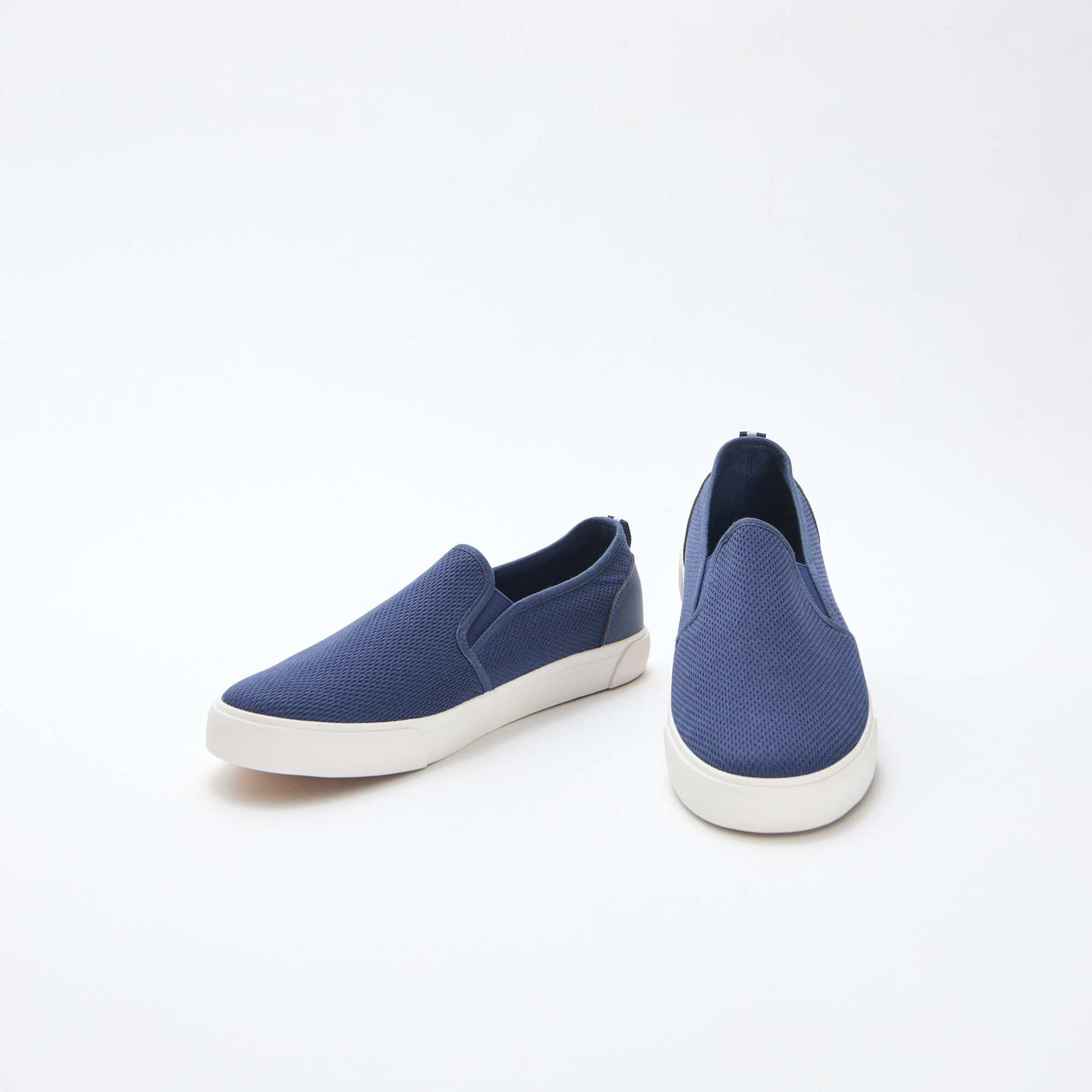 Baskets basses slip-on en mesh BLEU