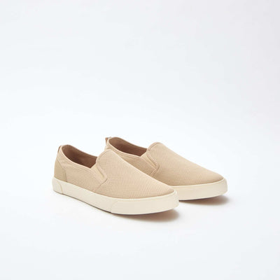 Baskets basses slip-on en mesh BEIGE