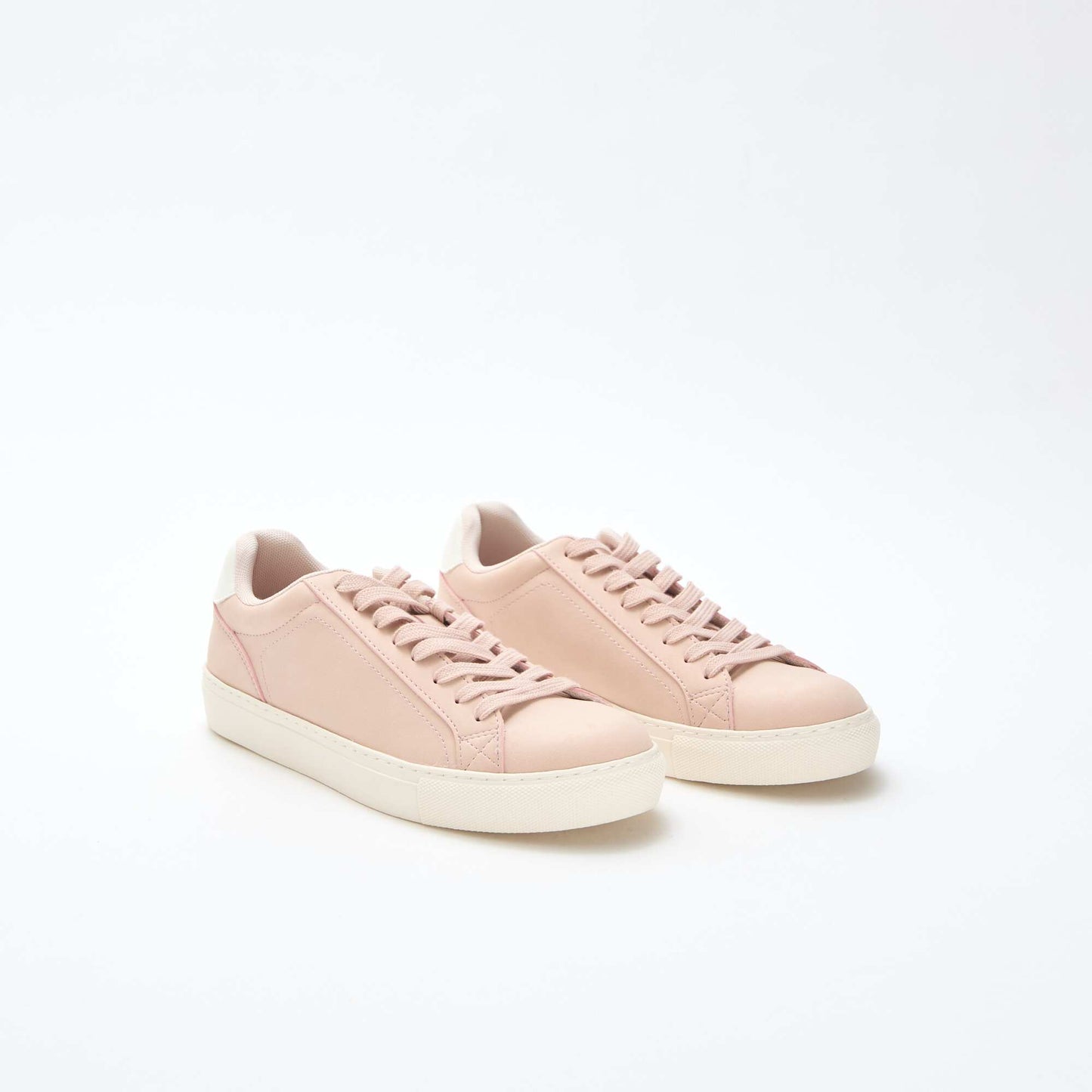 Baskets basses en suédine brillant BEIGE