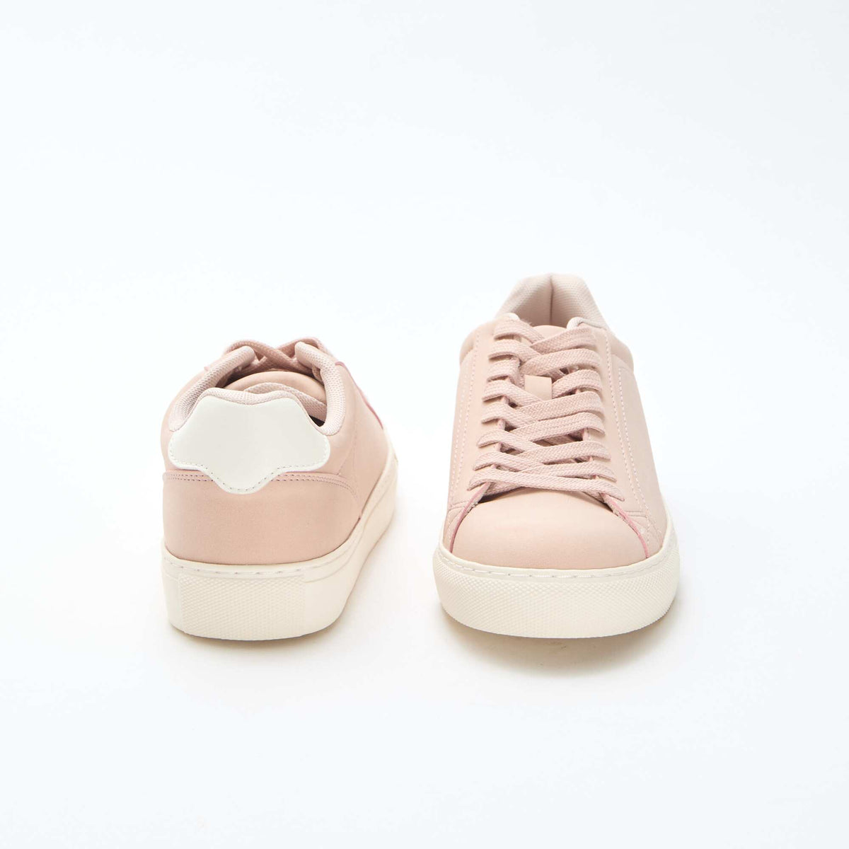 Baskets basses en suédine brillant BEIGE