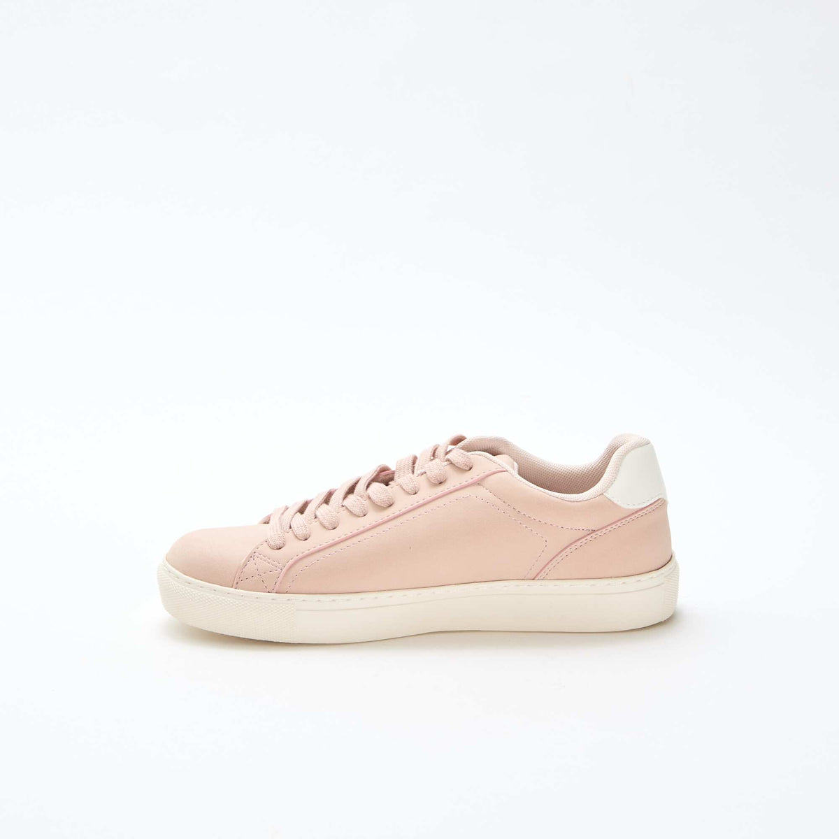 Baskets basses en suédine brillant BEIGE