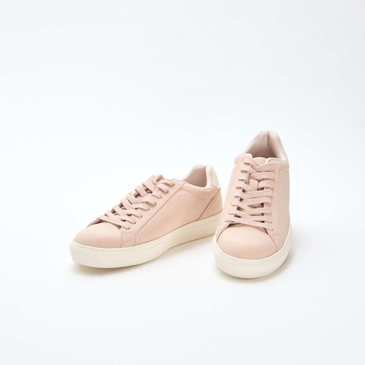 Baskets basses en suédine brillant BEIGE