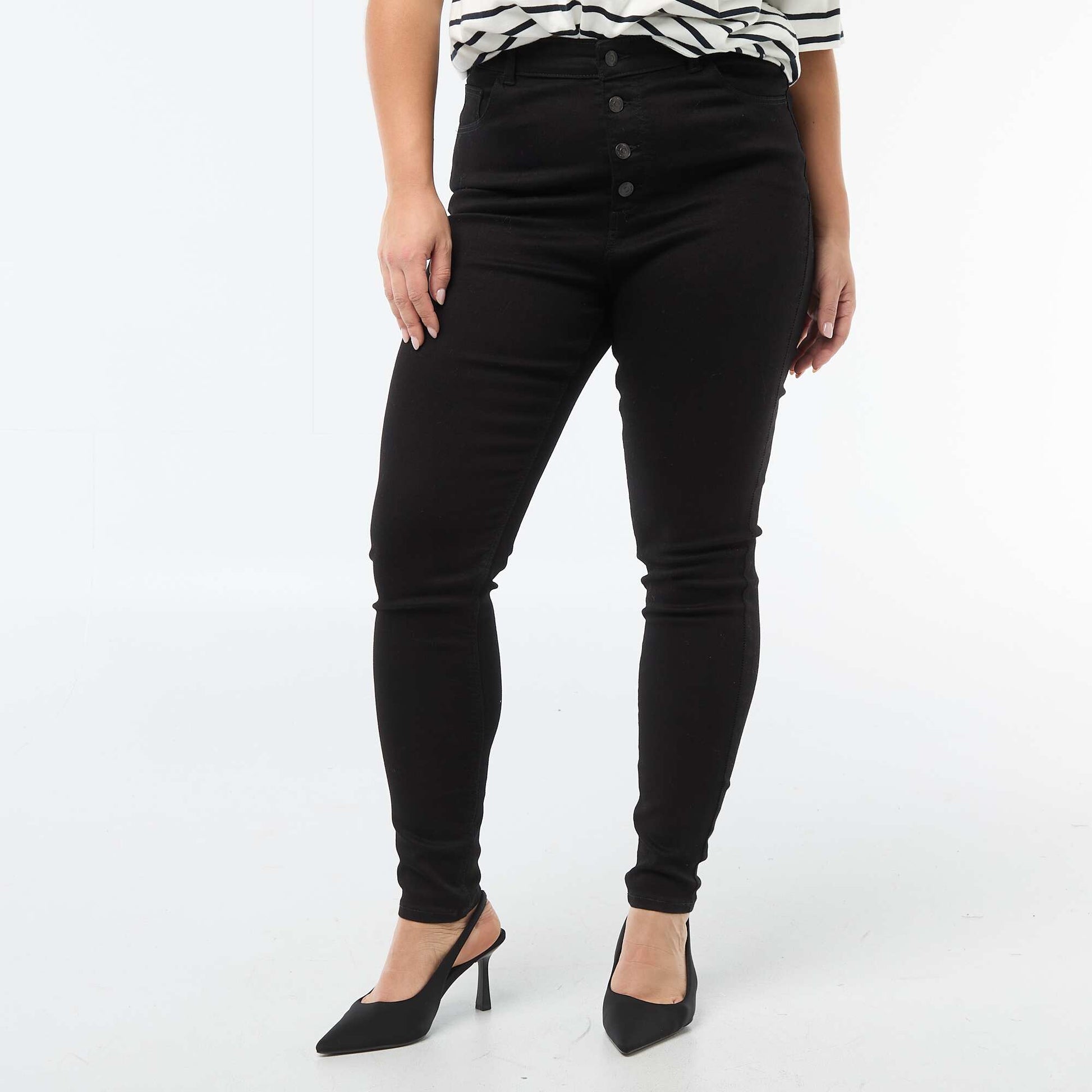 Pantalon skinny taille très haute - L30 NOIR