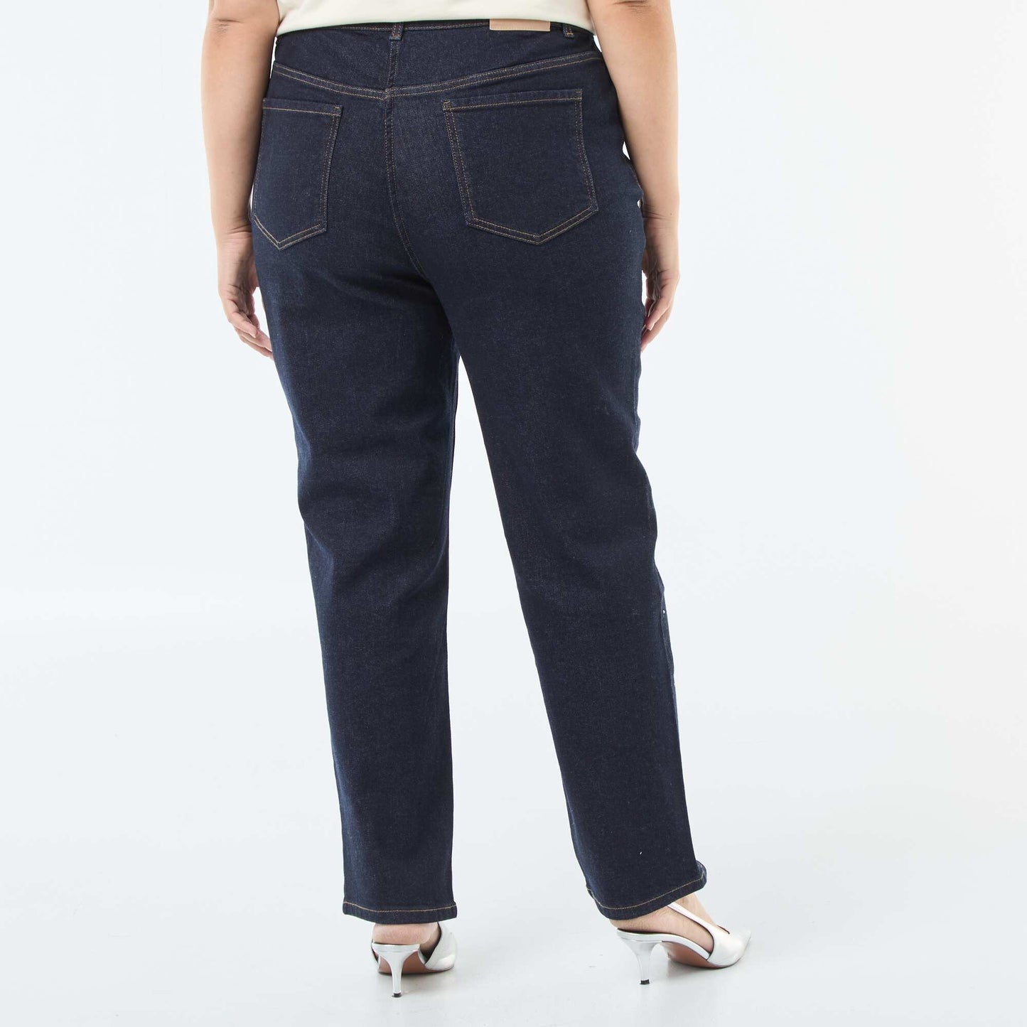 Jean taille haute avec strass RINCE