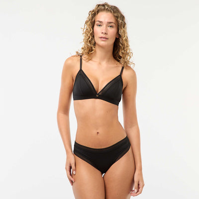 Culotte en microfibre côtelée NOIR