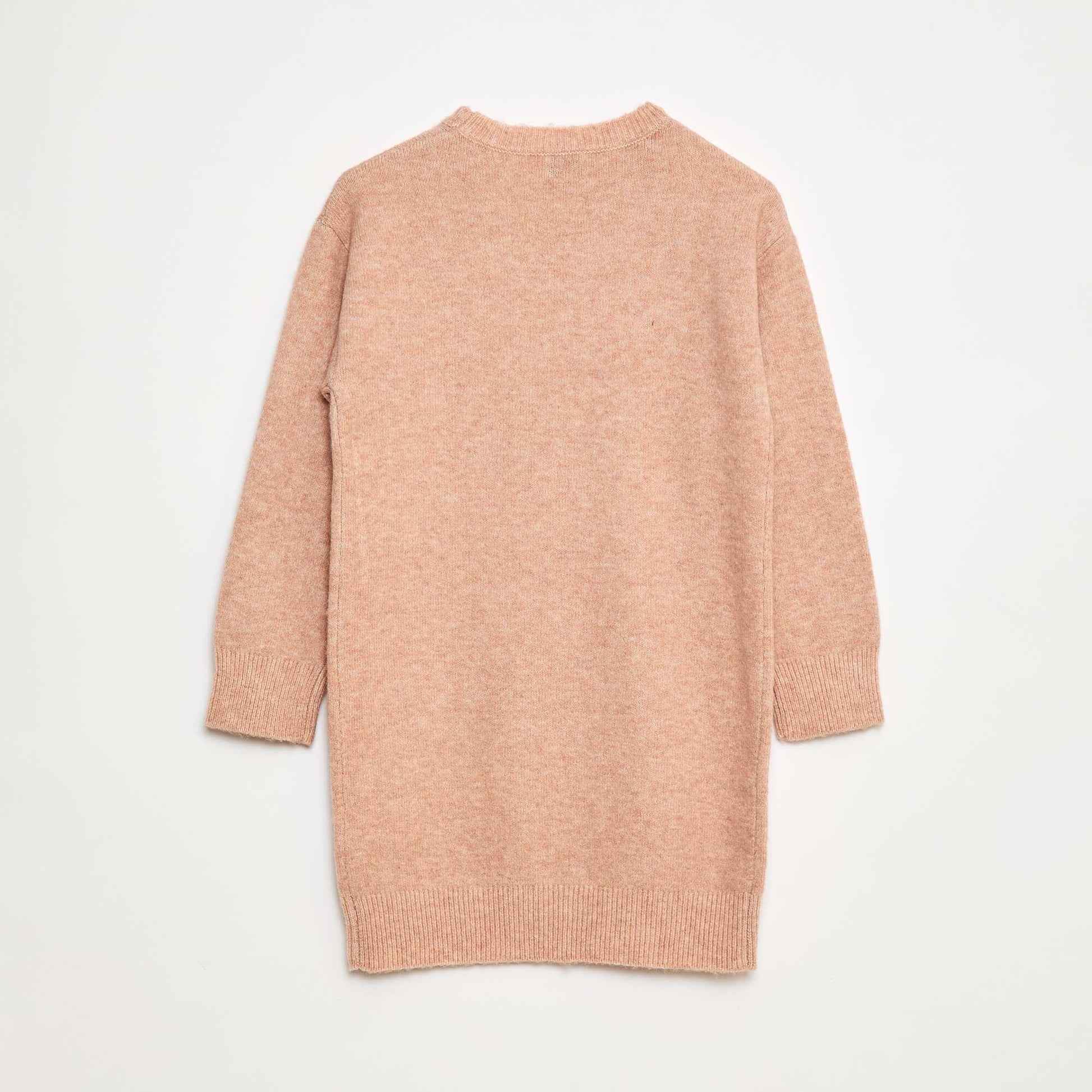 Robe tricot avec étoiles en sequins ROSE