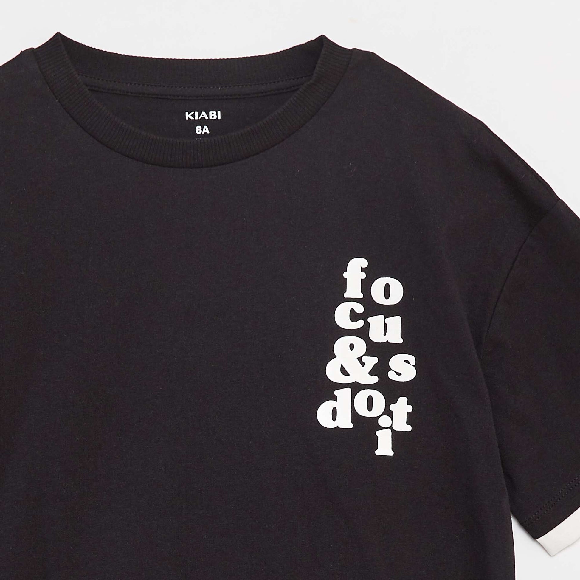 T-shirt effet 2-en-1 NOIR
