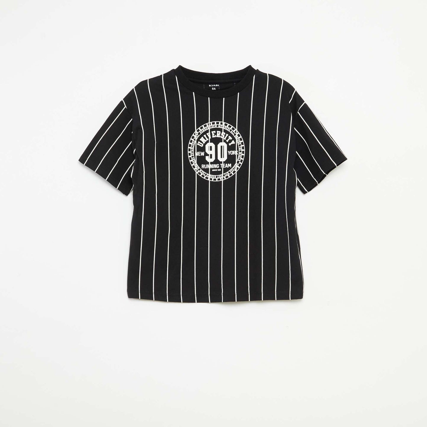 T-shirt imprimé à manches courtes style université américaine BLANC